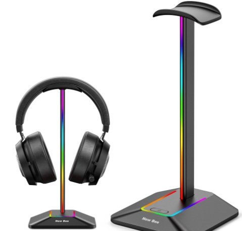 Dual Output Colorful Headwear Headset Display Rack Data Transmission Headphone Holder RGB Luminous Gaming - Image 9